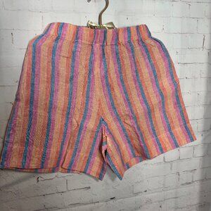 Faherty Laguna Linen Bayview Shorts.Cabana multi stripe Size M